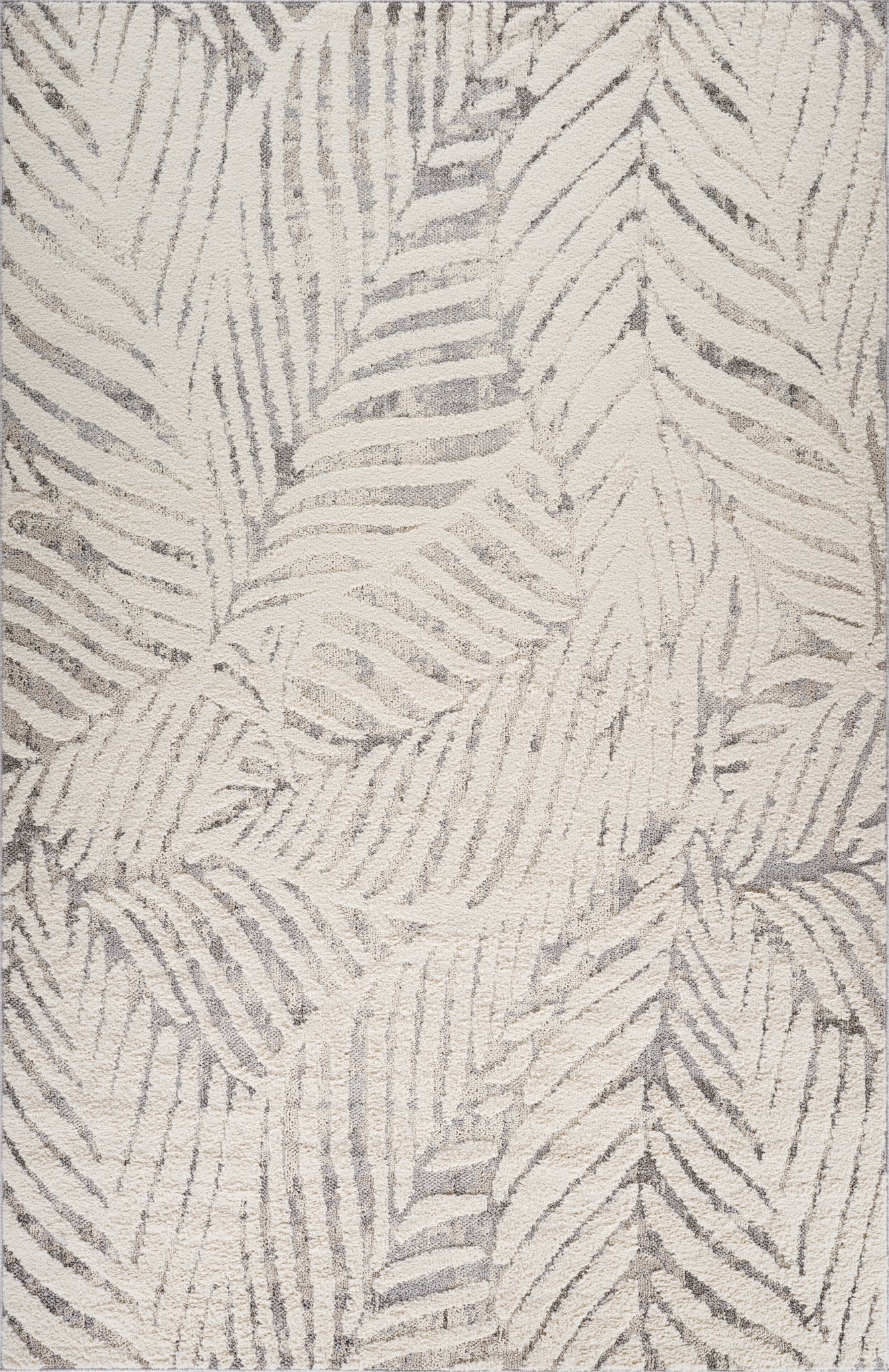 Tapis crème moderne floral Nimbus