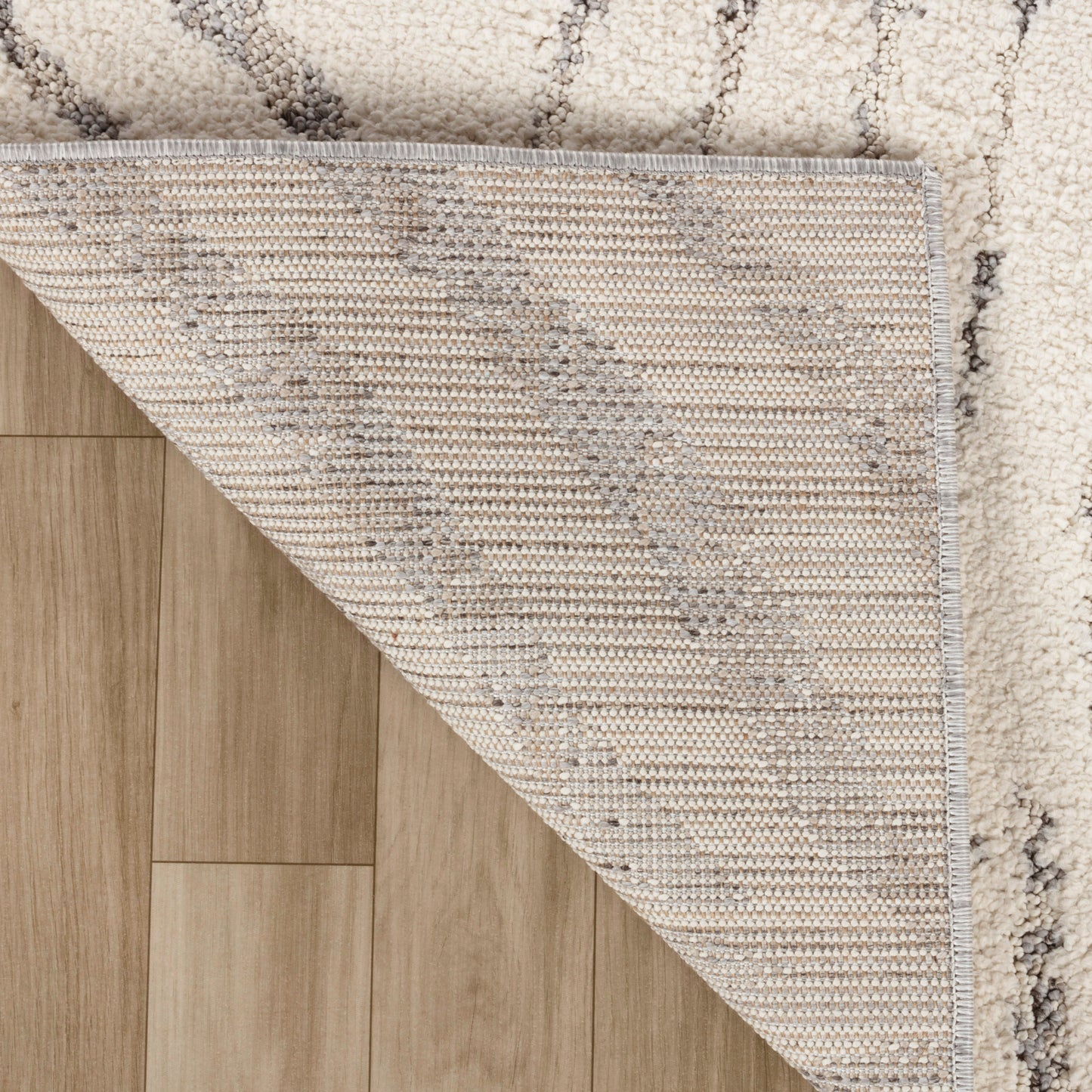 Tapis crème moderne floral Nimbus
