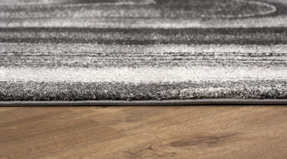 Darius Abstract Contemporary Grey and Black Indoor Rug