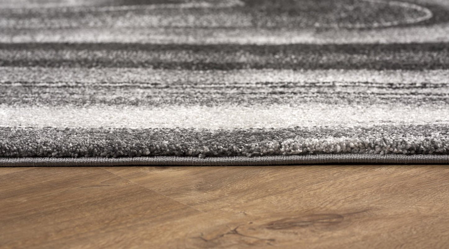 New Zealand Plush Scandinavian Contemporary Grey Rug
