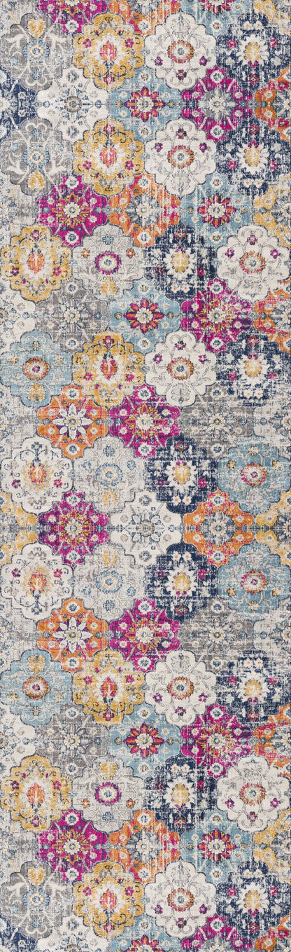 Tapis rouille contemporain moderne du milieu du siècle Savannah
