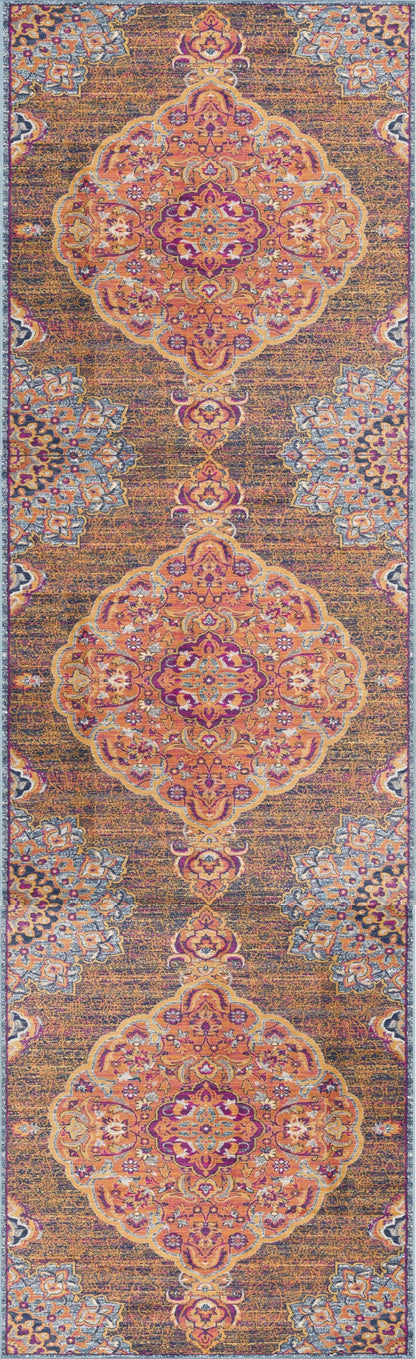 Tapis rouille moderne sud-ouest Savannah