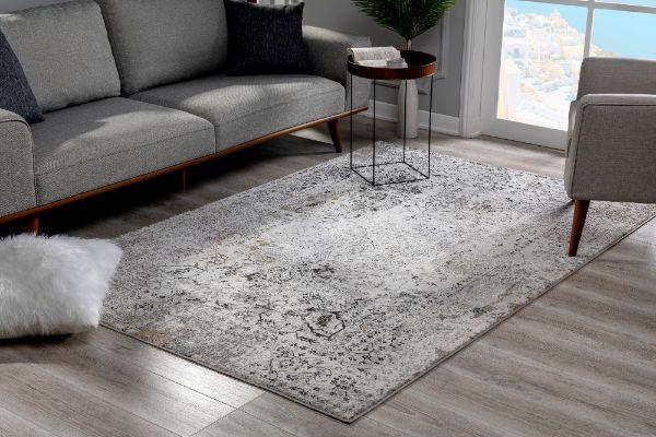 Sardini Collection Modern Oriental Area Rug, Beige