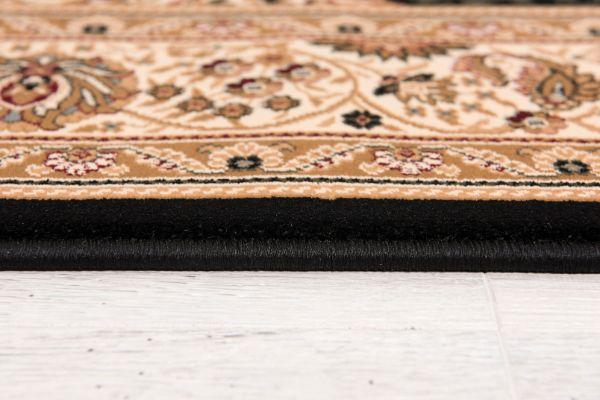 Parisa Persian Medallion Traditional Black and Beige Indoor Rug