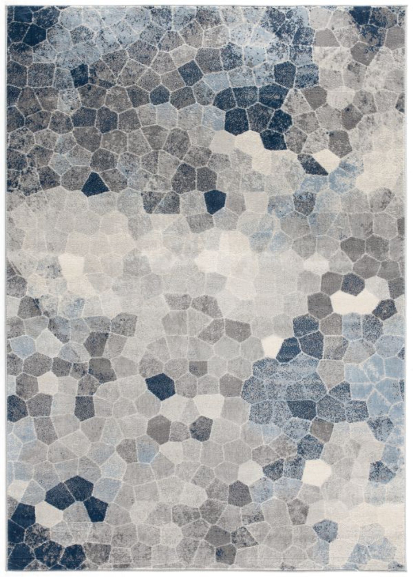 Havana Geometric Contemporary Blue Rug