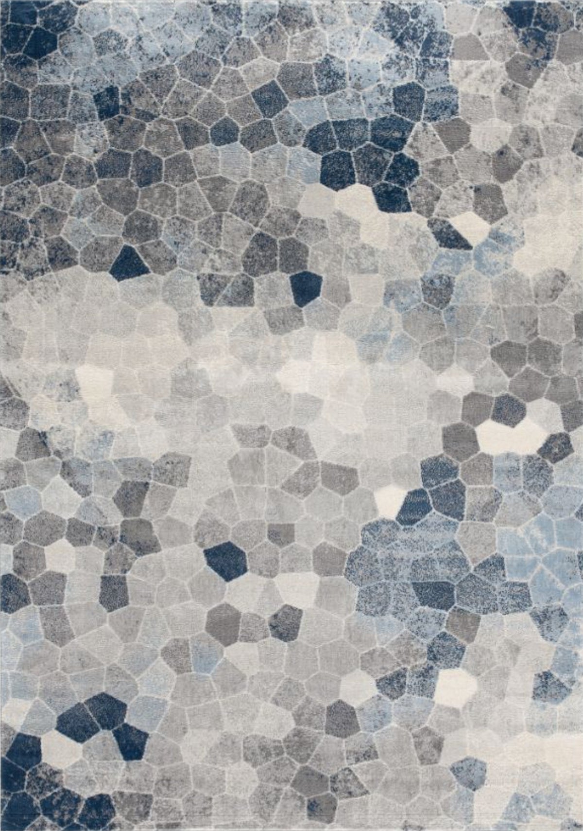 Zahra Mosaic Stone Blue Indoor Rug