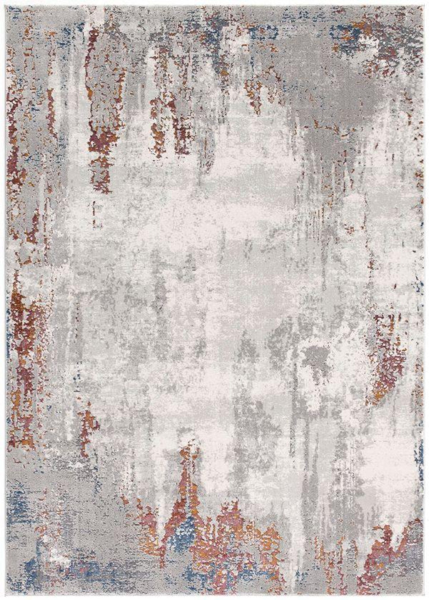 Tapis gris contemporain abstrait Sardini