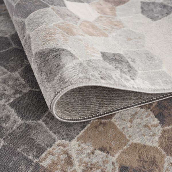 Havana Geometric Contemporary Grey Rug