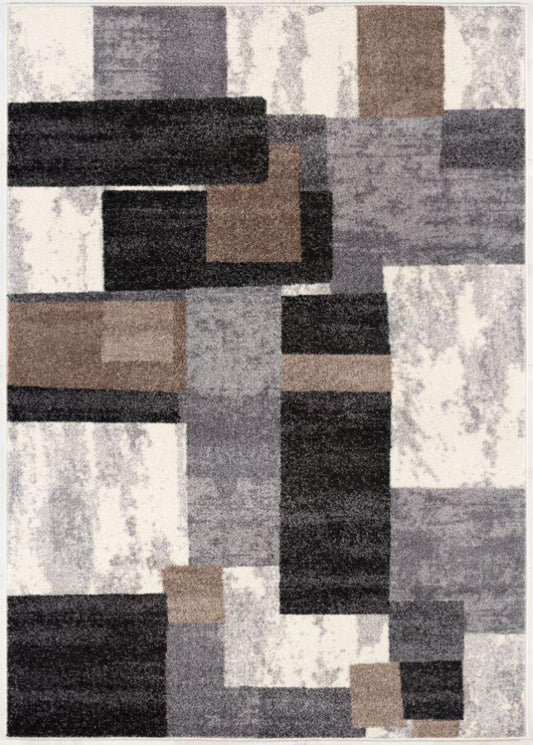 Nova Geometric Black Rug