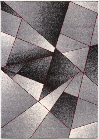 Tapis gris géométrique Nova