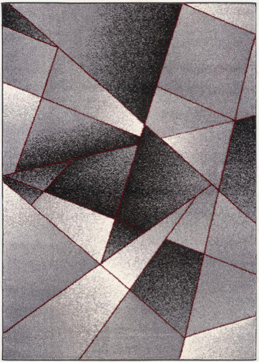 Nova Geometric Grey Rug