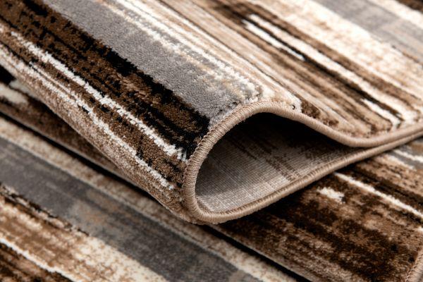 Montage Collection Modern Abstract Runner Area Rug And Runner, Beige