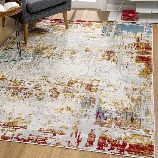 Vogue Collection Modern Abstract Area Rug and Runner - Multi