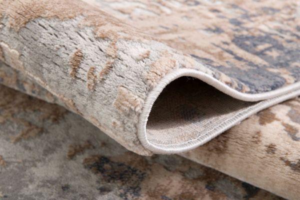 Elara Abstract Contemporary Grey and Beige Indoor Rug