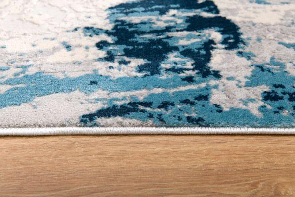 Vogue Collection Modern Abstract Area Rug and Runner - Blue