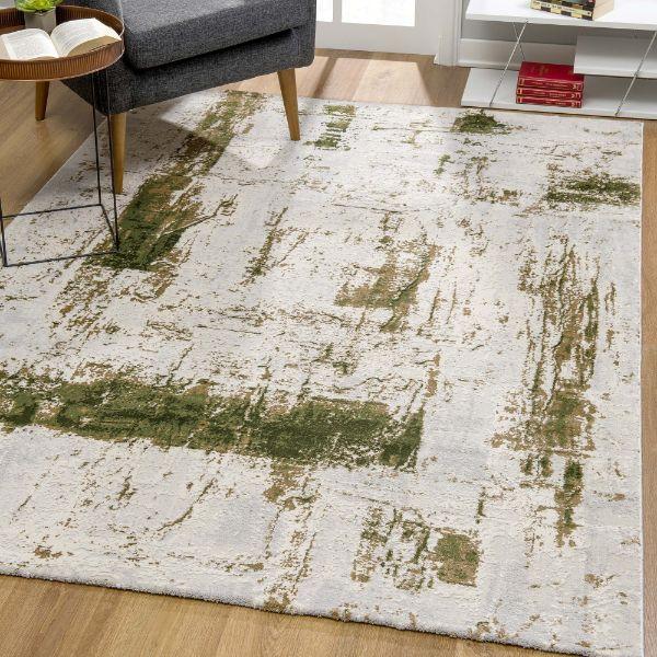 Vogue Collection Modern Abstract Area Rug and Runner - Green
