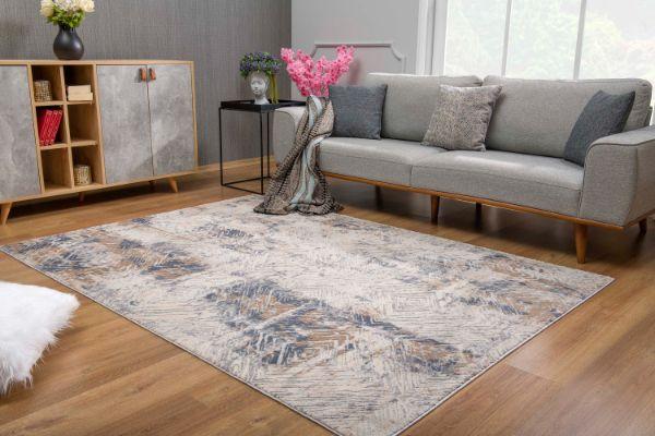 Vogue Collection Modern Abstract Area Rug and Runner - Beige
