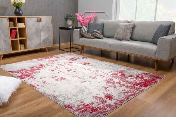 Tapis rouge contemporain abstrait Vogue
