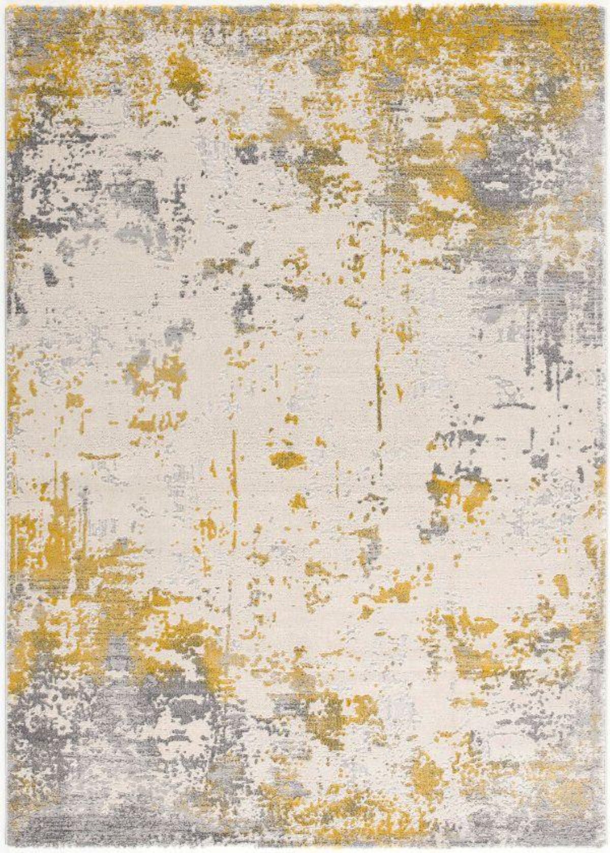 Tapis Solenne abstrait contemporain doré