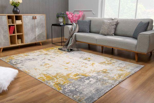 Vogue Abstract Gold Rug