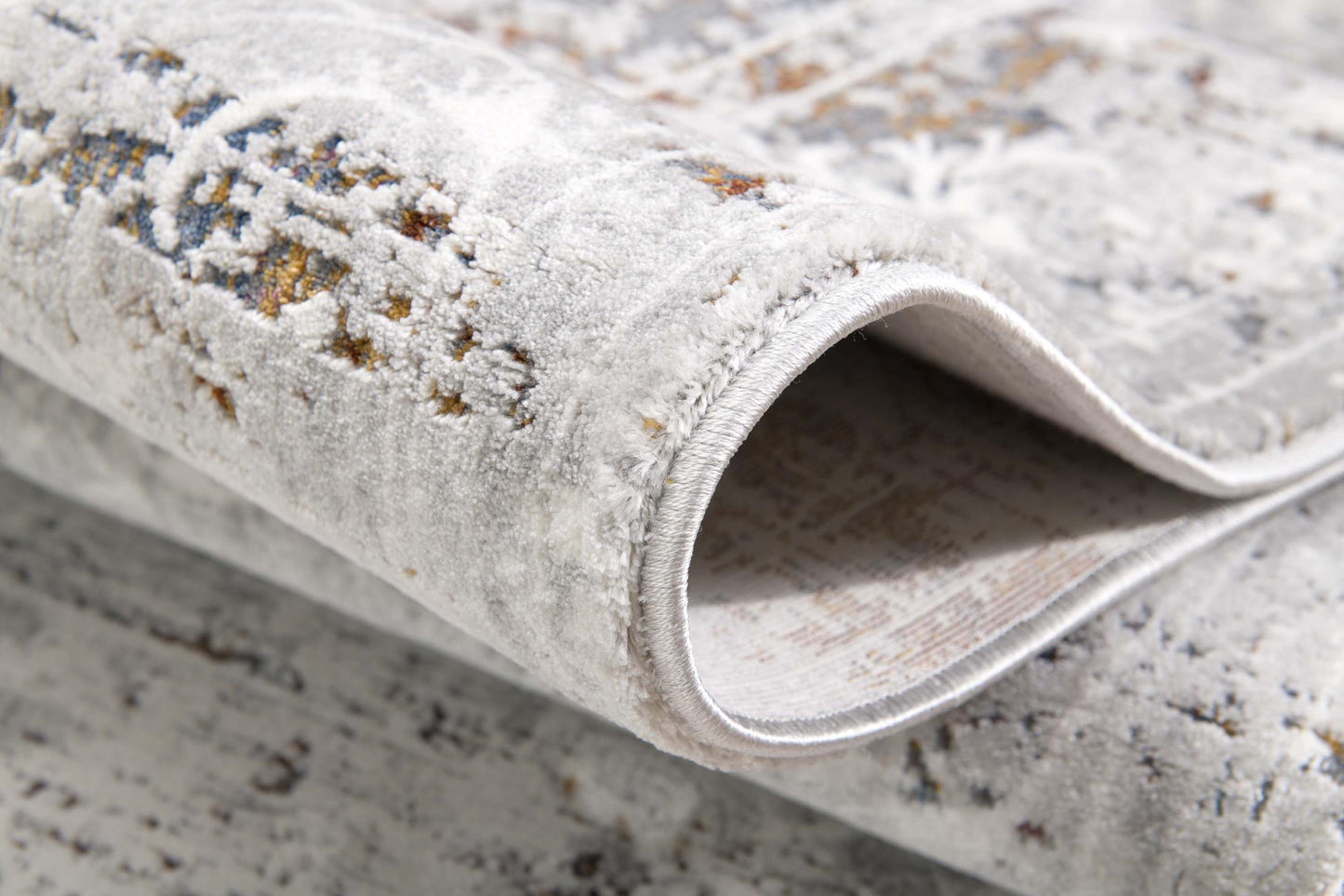 Tapis gris transitionnel abstrait Sardini