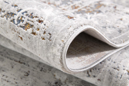 Tapis gris transitionnel abstrait Sardini