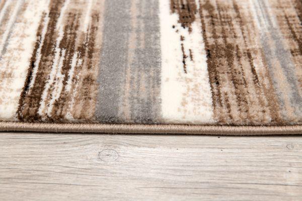 Montage Collection Modern Abstract Runner Area Rug And Runner, Beige