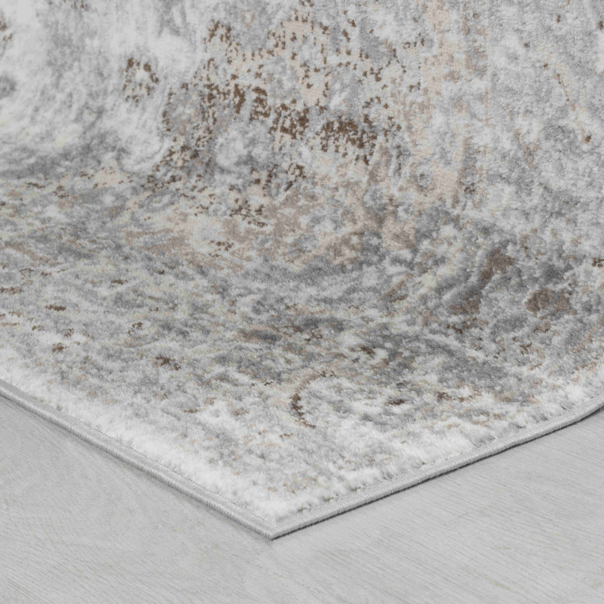 Amina Oriental Traditional Brown and Grey Indoor Rug