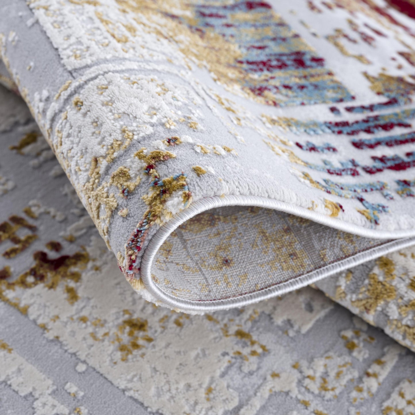 Tapis beige contemporain abstrait Vogue