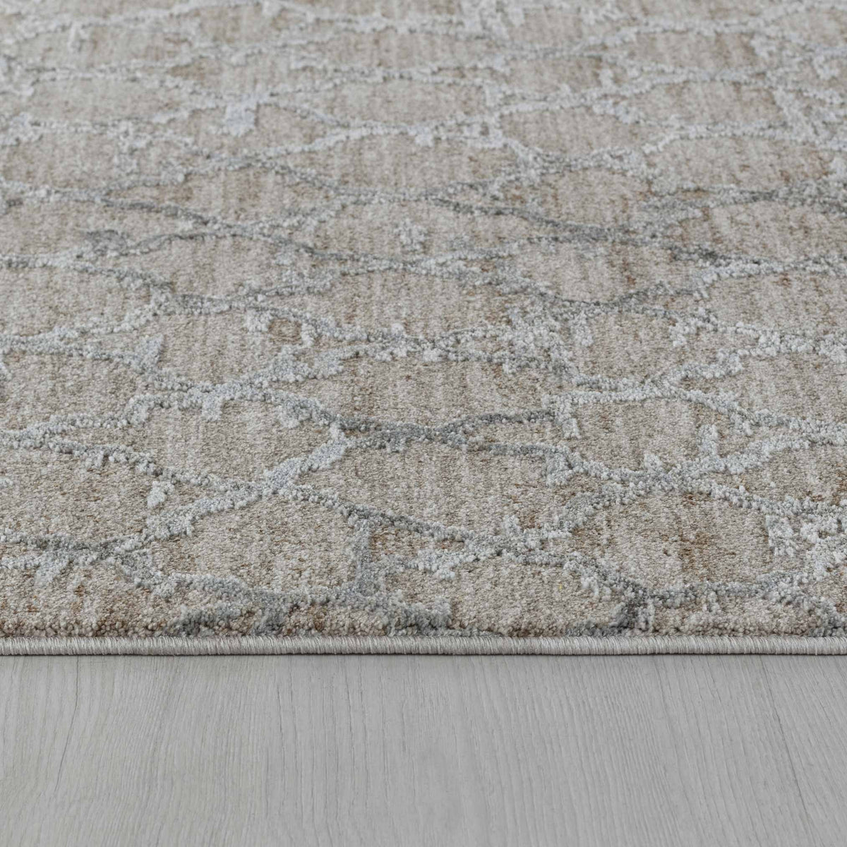 Aeris Geometric Contemporary Beige and Brown Indoor Rug