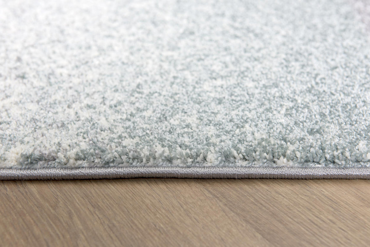 Riwaq Abstract Contemporary Grey and Blue Indoor Rug