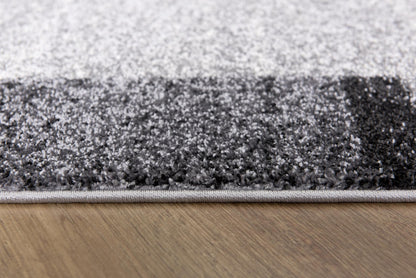 Tapis gris géométrique Nova