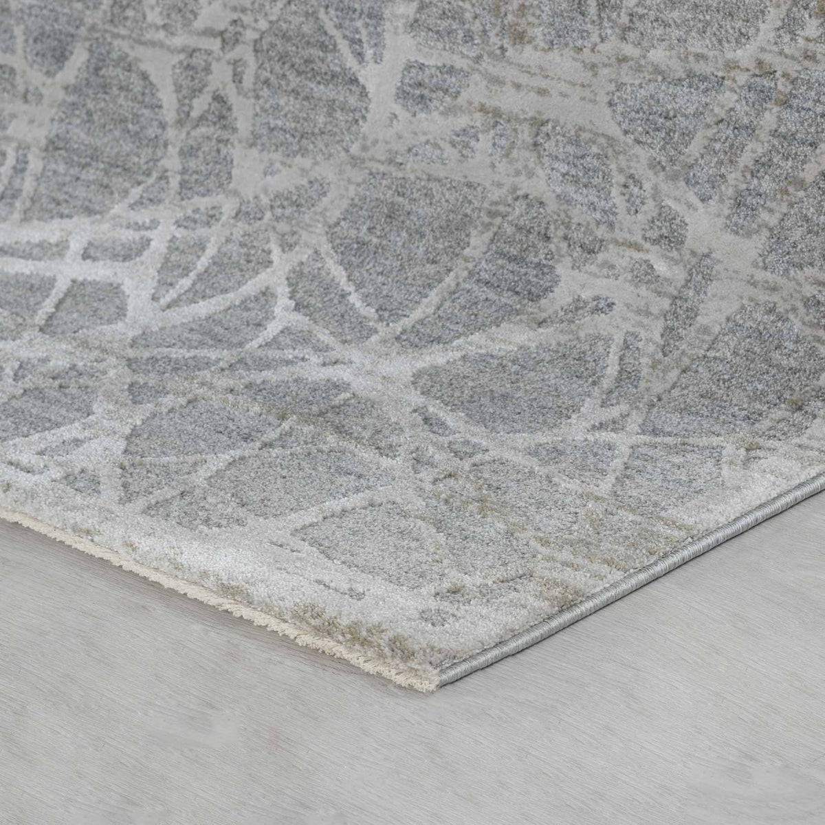 Vetra Abstract Web Contemporary Blue and Beige Indoor Rug