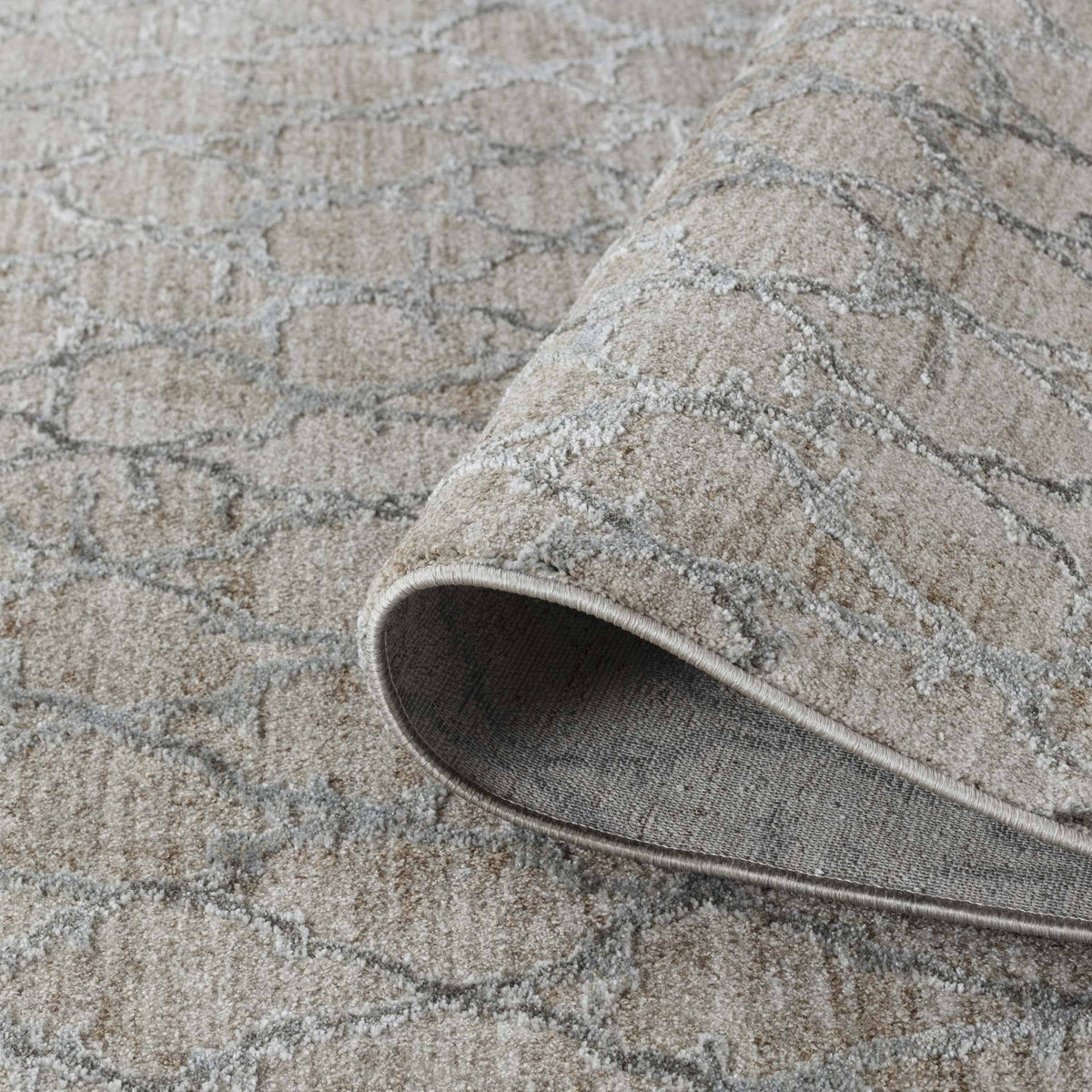 Aeris Geometric Contemporary Beige and Brown Indoor Rug