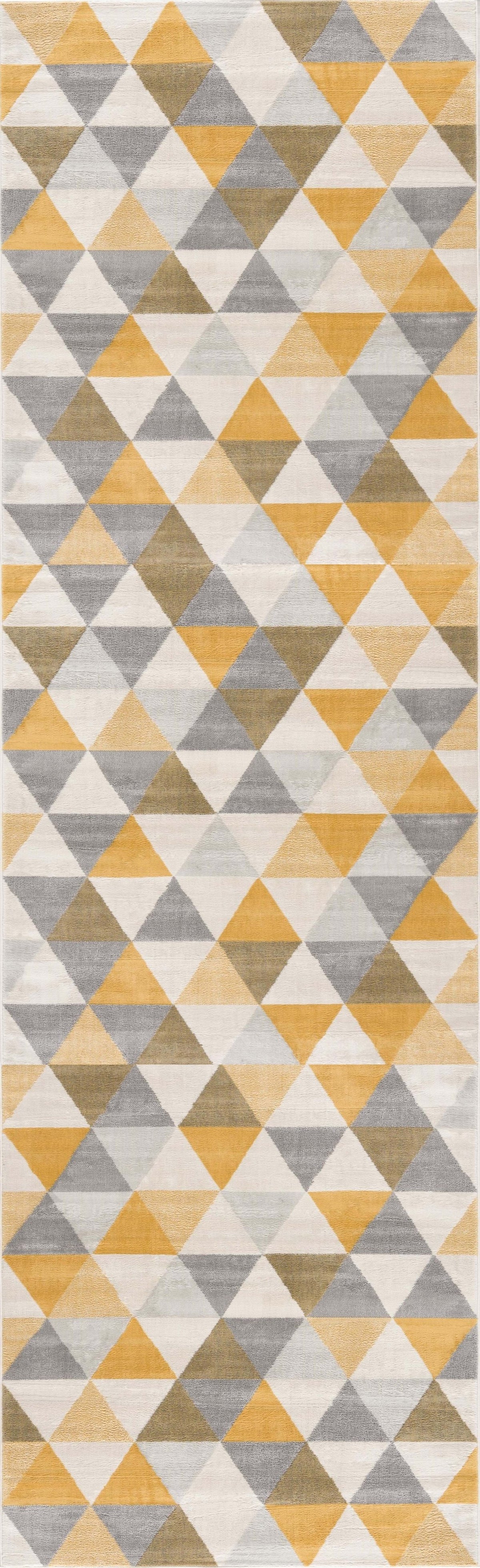 Solvi Geometric Contemporary Yellow and Beige Indoor Rug