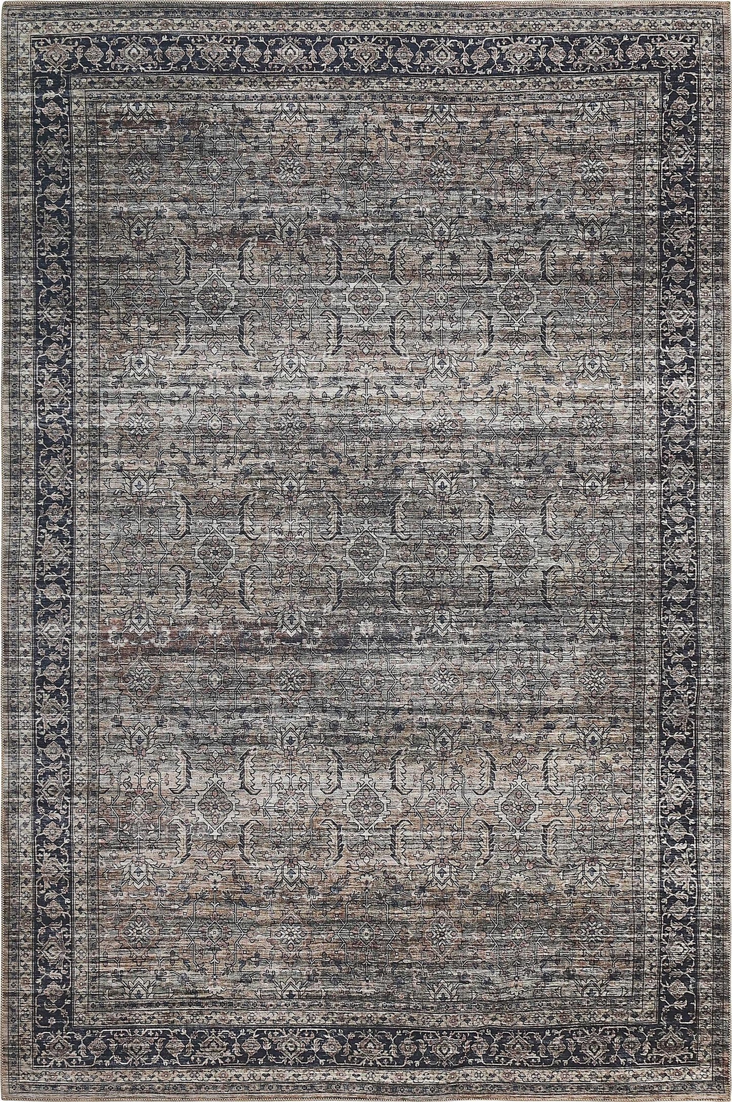 Tapis marron transitionnel persan Emir