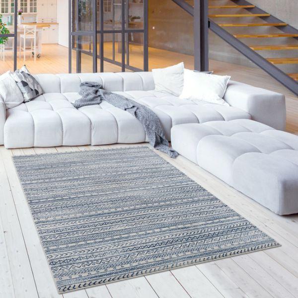 Havana Collection Traditional Southwestern Area Rug and Runner - Navy Blue