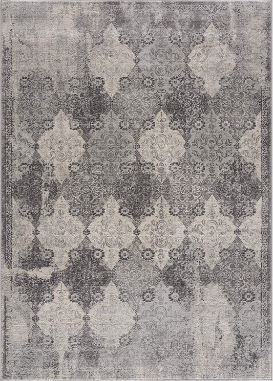 Tapis gris contemporain marocain Havana