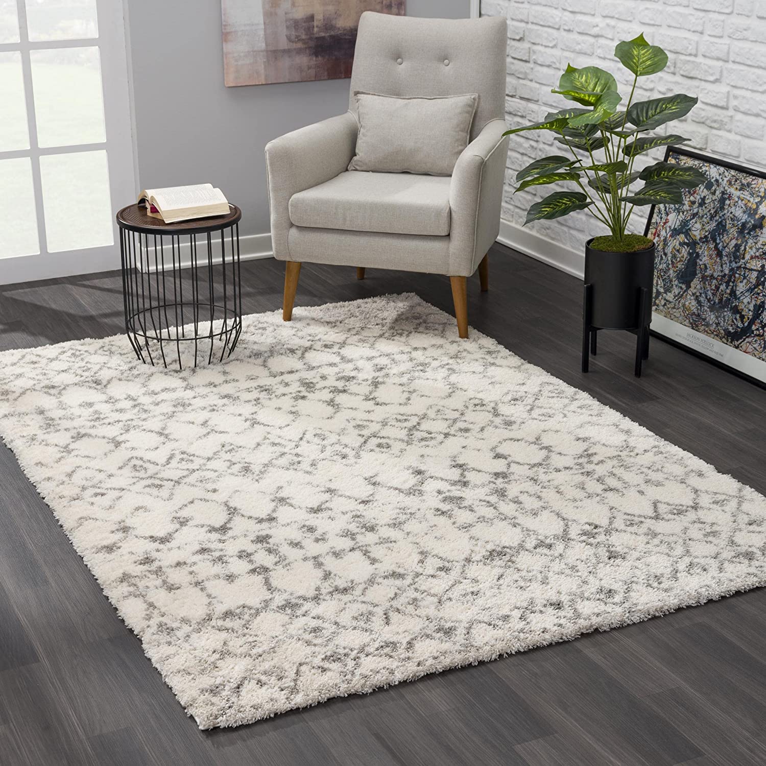 Contemporary Boho Shag Indoor Area Rug