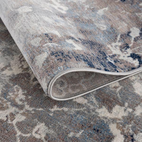 Havana Collection Traditional Abstract Area Rug and Runner - Navy Blue