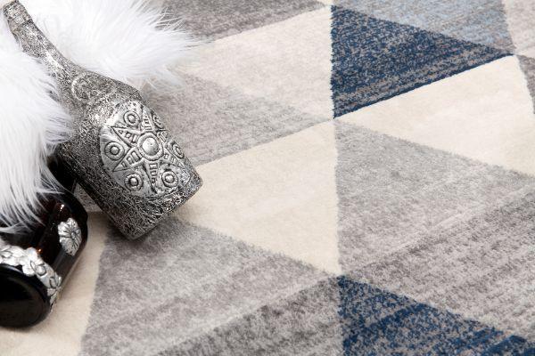 Eldin Geometric Contemporary Blue Indoor Rug