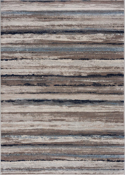 Tapis bleu contemporain scandinave Havana
