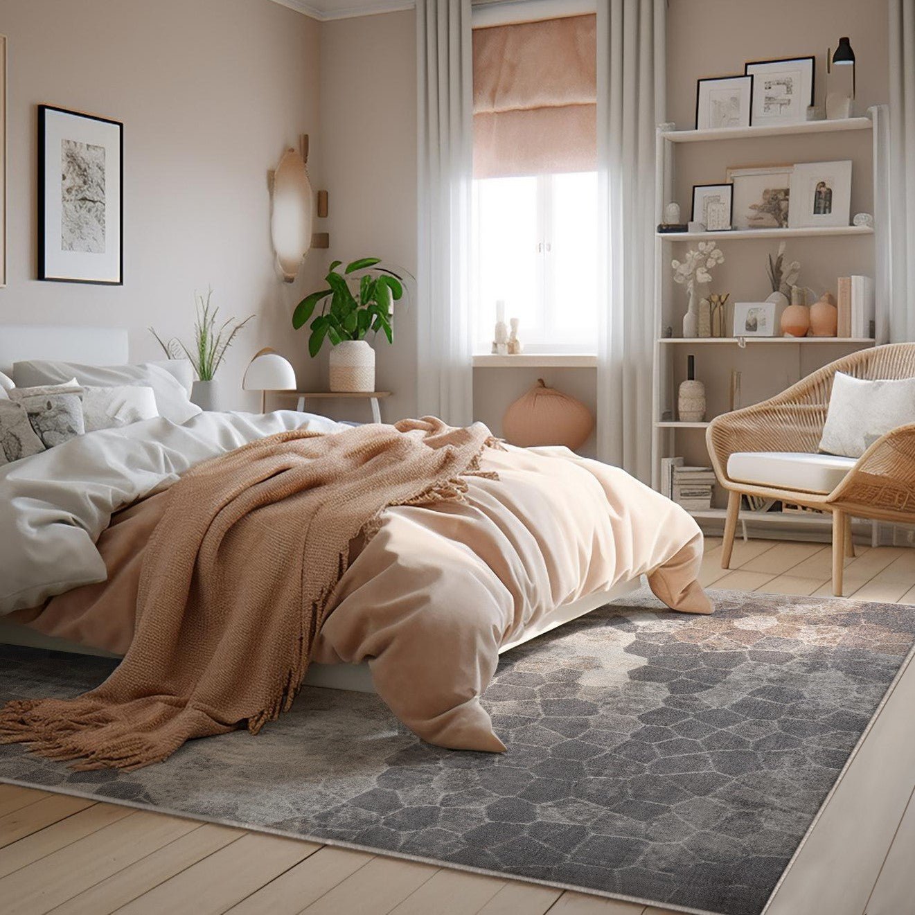 Havana Geometric Contemporary Grey Rug