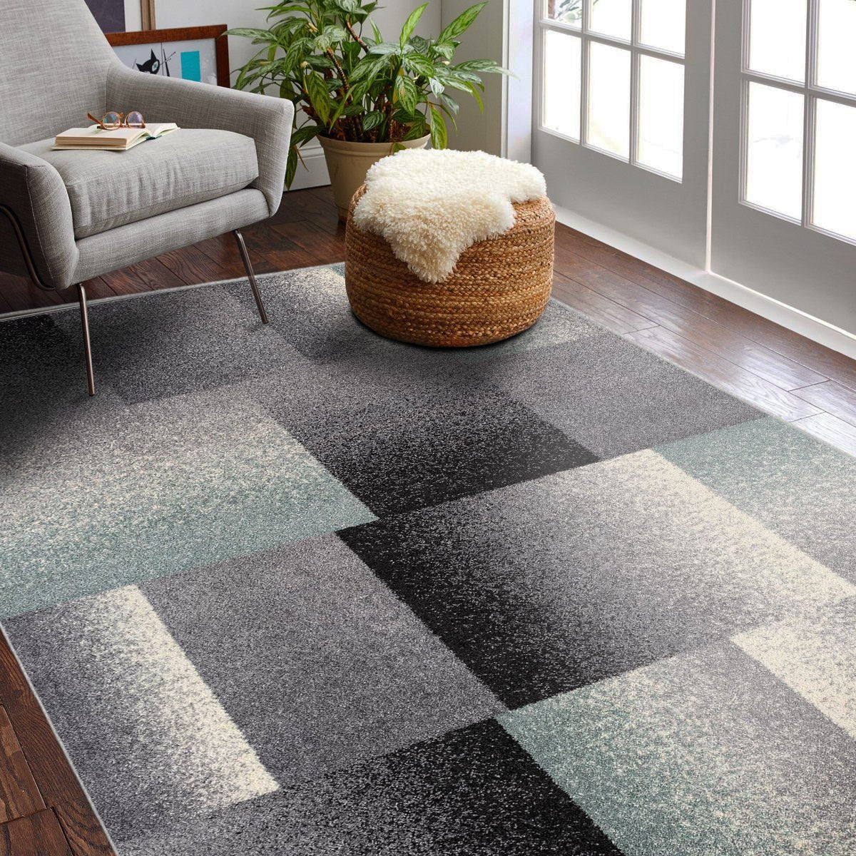 Contemporary Geometric Indoor Area Rug