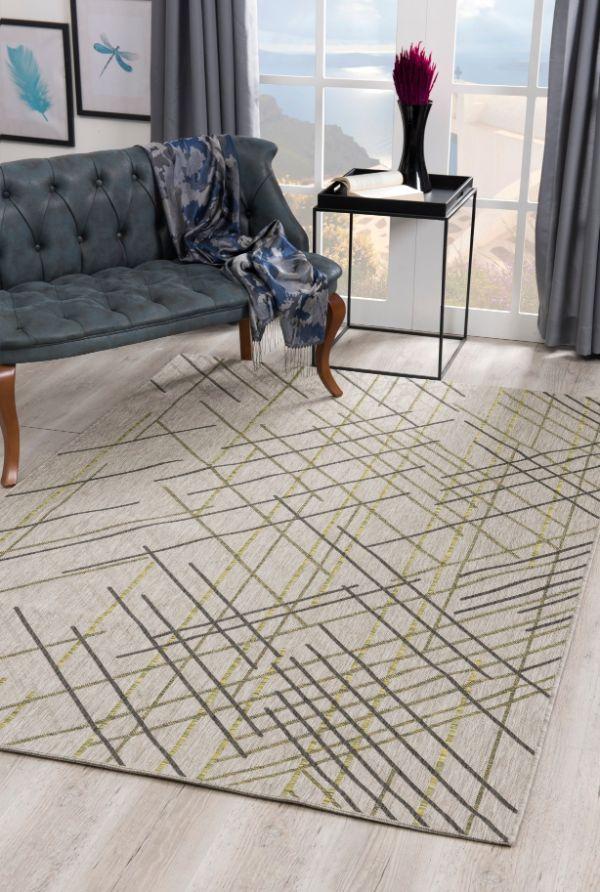 Vista Collection Modern Abstract Doormat, Area Rug And Runner, Green