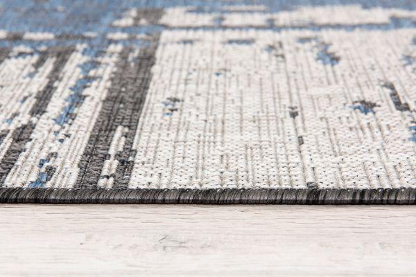 Khat Abstract Contemporary Blue,Beige Indoor Rug