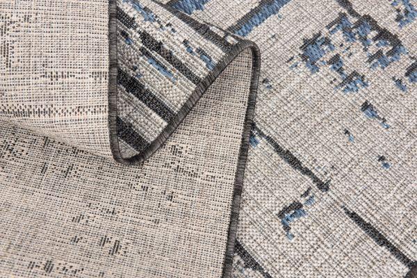 Khat Abstract Contemporary Blue,Beige Indoor Rug