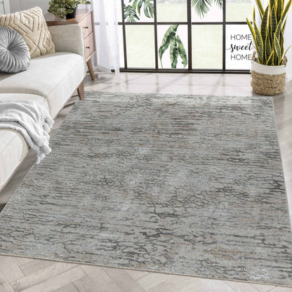 Tapis beige abstrait Melo