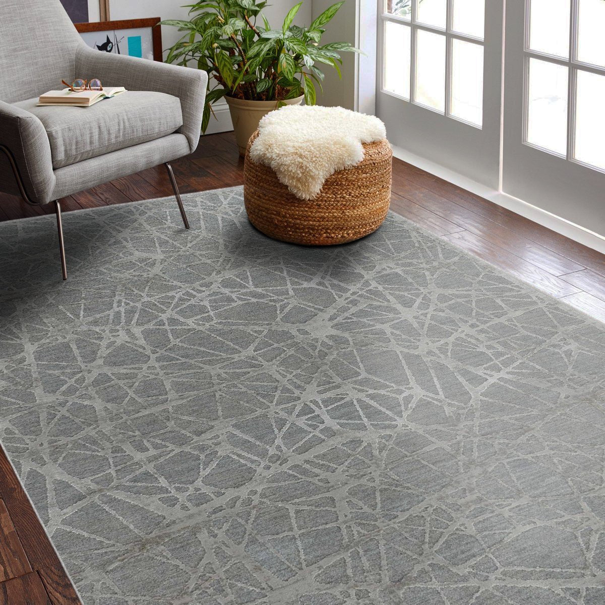 Tapis bleu abstrait Web Melo