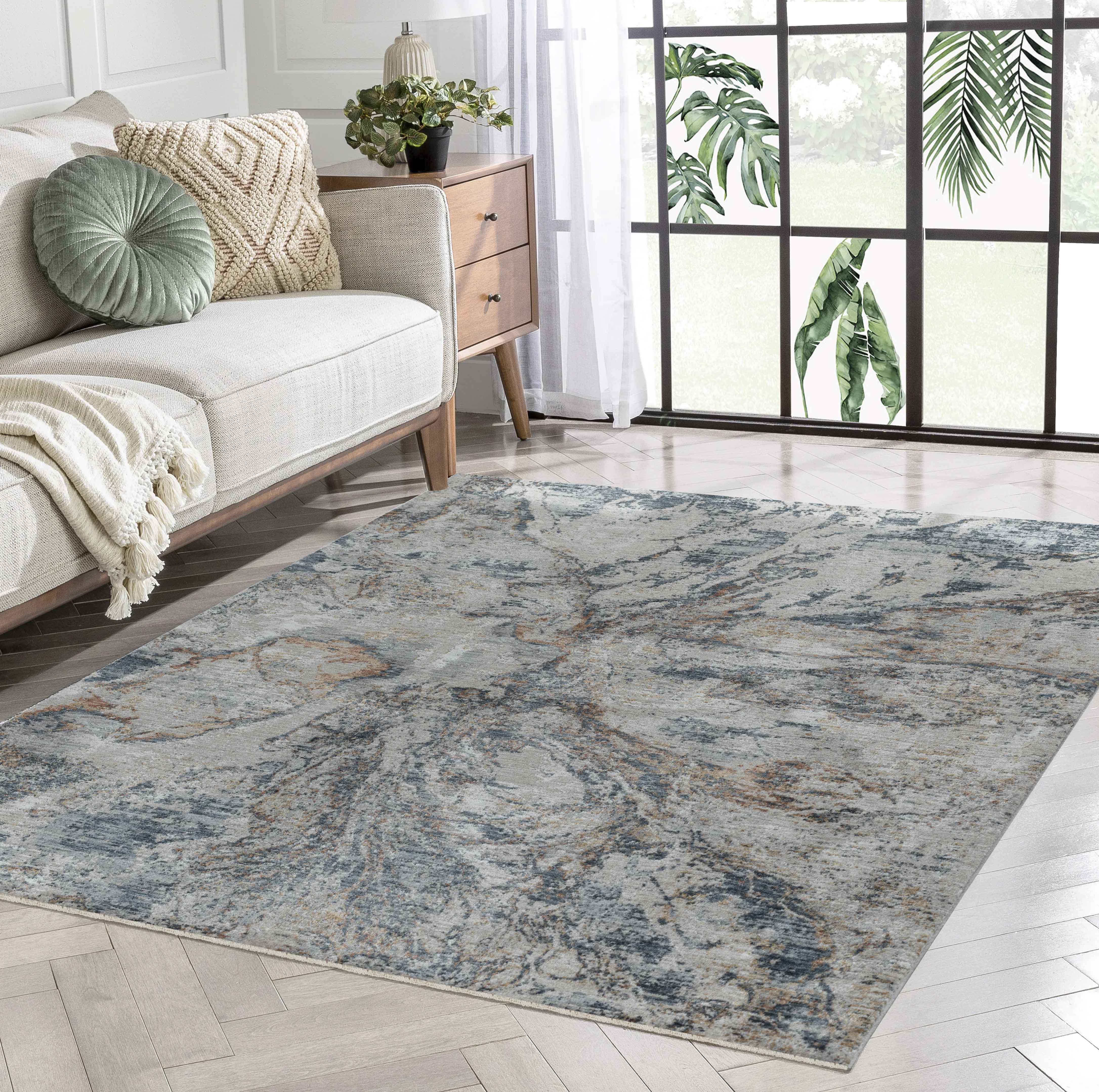 Abstract Modern Iceland Indoor Area Rug